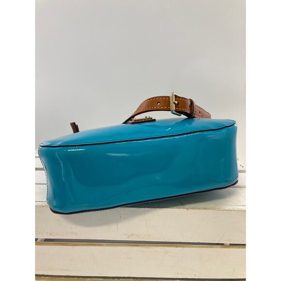 DOONEY & BOURKE BLUE/ TEAL MEDIUM PATTON LEATHER HOBO BAG - Picture 7 of 14